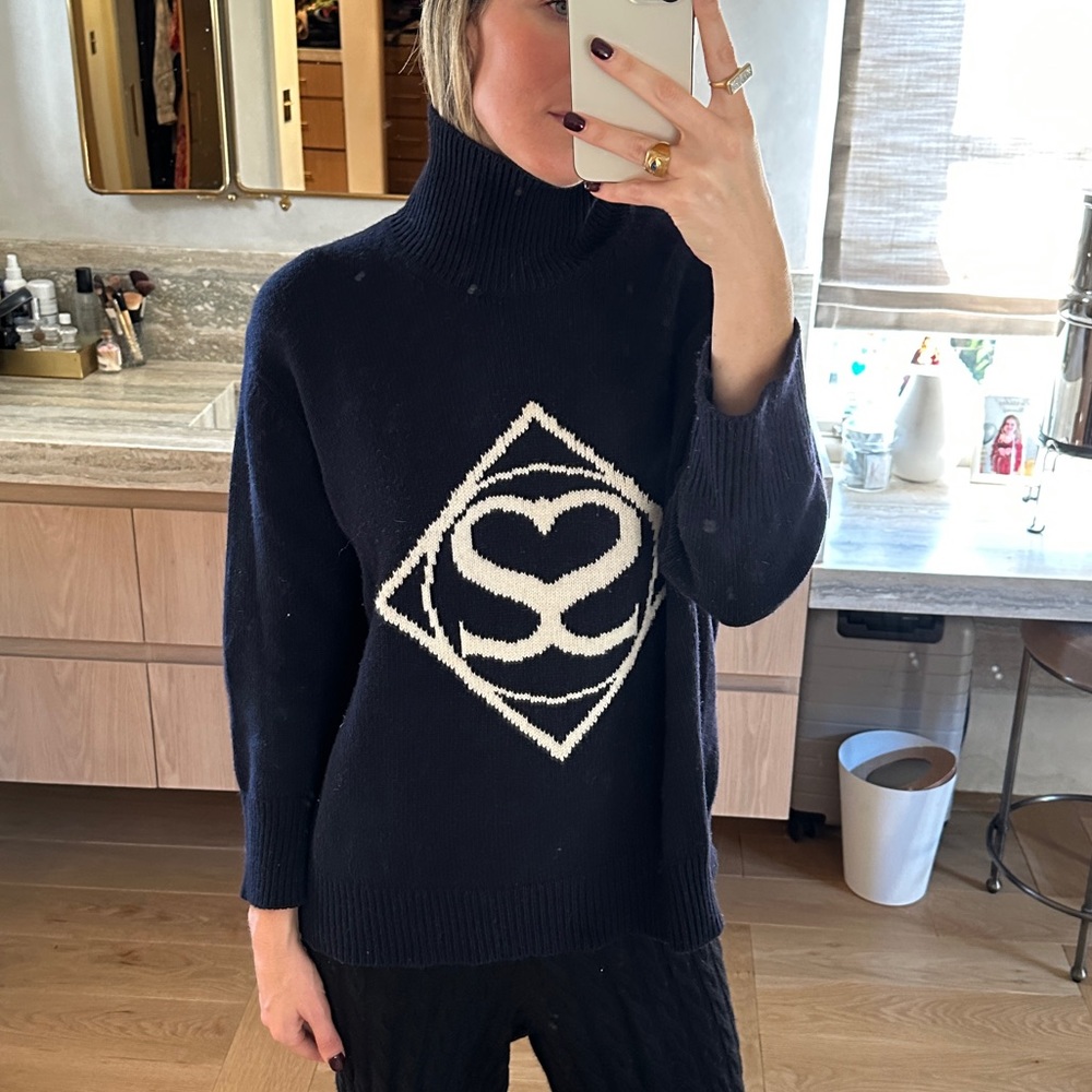 Sandro navy blue knit size 2